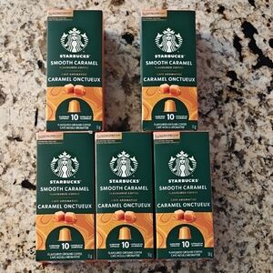 Starbucks Smooth Caramel Coffee Capsules - Green & Orange Packaging